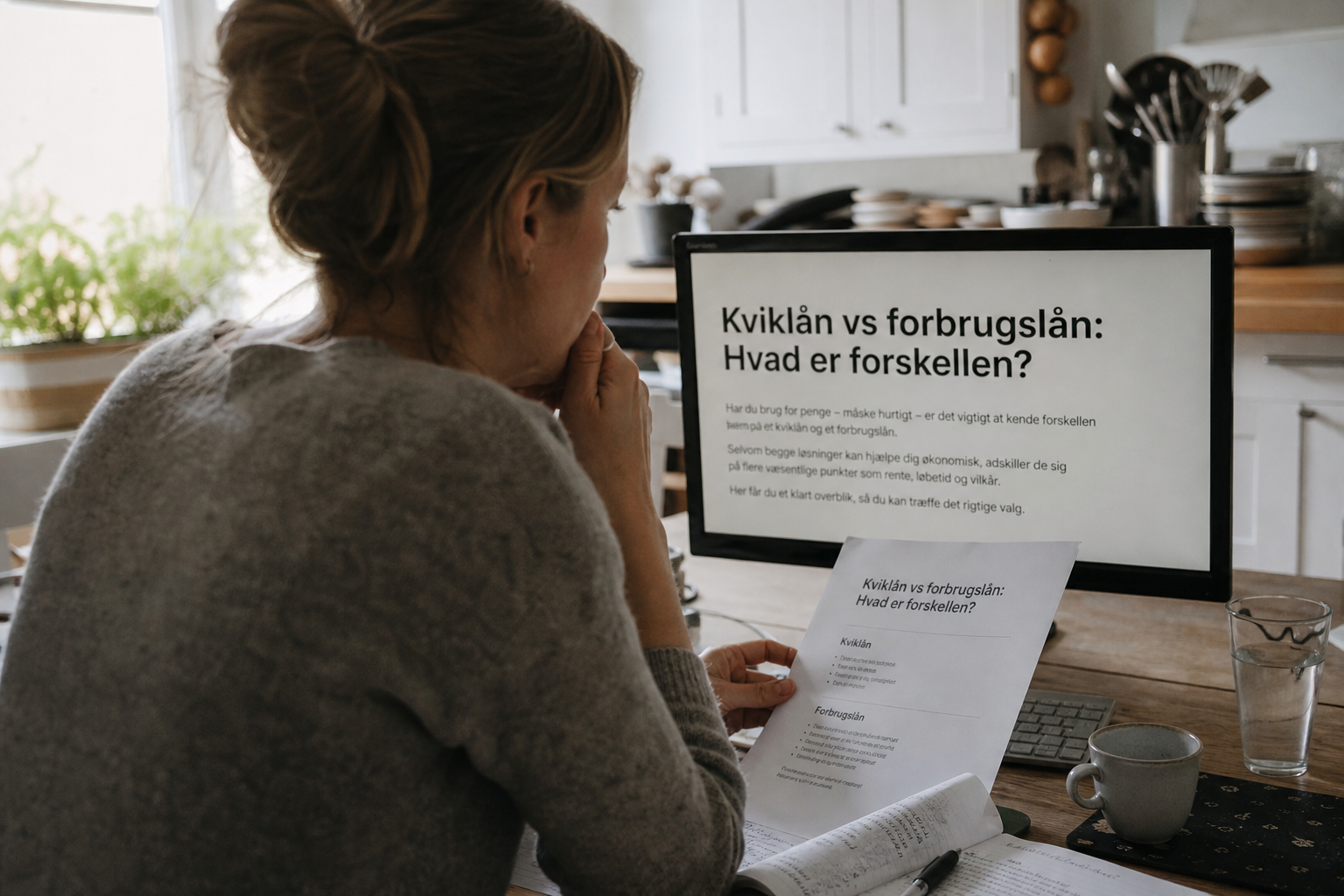 Kviklån vs forbrugslån: Hvad er forskellen? (2026) | Monino.dk